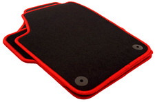 !! NEU !! Lengenfelder Stoff Fußmatten für VW Polo 9N 9N3 + RUNDE HALTER + ROT