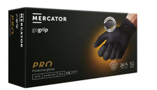 Mercator gogrip Schwarz Nitril Einweg Handschuhe Grip Werkstatt Gr. M L XL XXL