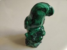 Malachit Stein Kunst: Papagei