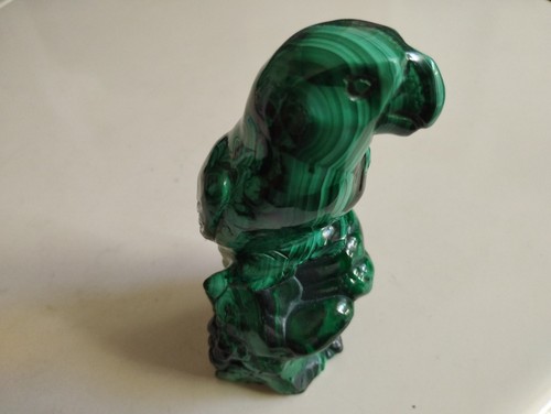 Malachit stein kunst - malachit, papagei