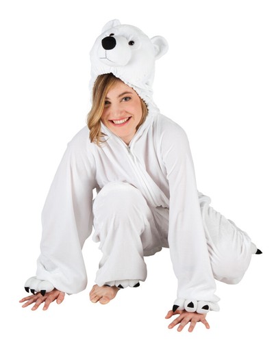 Eisbär kostüm damen plüsch - eisbär,