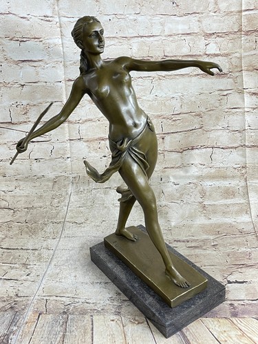 Solid bronze figur amazone - bronze-figur, "