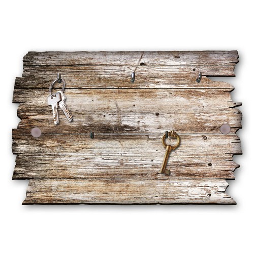 Holzstruktur schlüsselbrett - -,