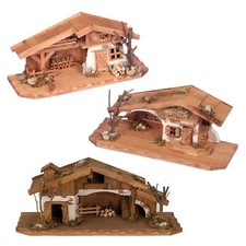 Krippe schönes Holzhaus 33 cm