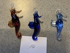 3 Schwimmtiere handgefertigt aus Lauschaer Glas ca. 1985