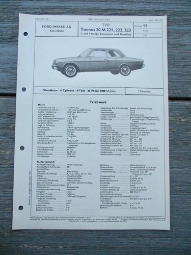 Ford 20m 221 222 223 - 221, limo