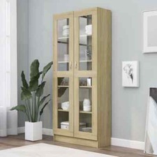Vitrinenschrank Bücherschrank Standvitrine Vitrine Beistellschrank Highboard DE