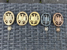 5 x BUNDESWEHR BW LEISTUNGSABZEICHEN + NADEL GOLD SILBER BRONZE Metall