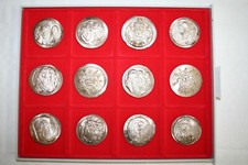 Ernst Fuchs 12 Silber 925 Münzen Pentateuch Altes Testament King David Medaillen