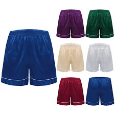 DE Herren Satin Pyjama Shorts Leicht Pyjamahose Locker Bottom Kurz Shorts Pants