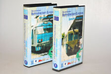 2 VHS Video Kassette -Eisenbahn die schönsten Bahnstrecken Europas