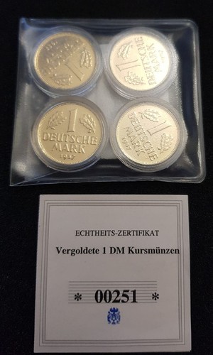 Münzen 1 dm - 4x,