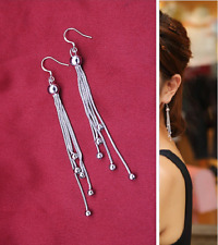 Damen Ohrringe lang Zirkon 925