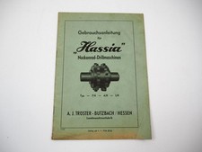 Hassia FN AN LN Nockenrad Drillmaschine Betriebsanleitung Ersatzteilliste 1956