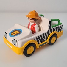 Vintage Playmobil Safari Jeep Fahrer und Anhänger alle voll funktionsfähig 1990 2006