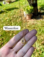 Wasserfeste Kette mit Sonne, vergoldet
