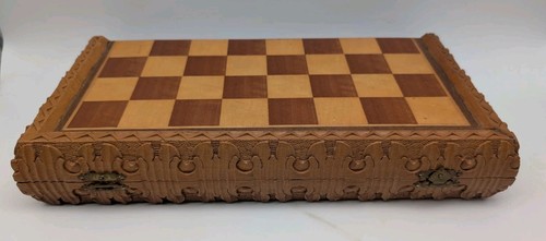 Vintage holz schachspiel - vintage,