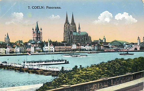 Coeln rhein panorama - ak,