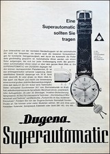 Dugena Superautomatic, Herren Armbanduhr,  originale Werbung aus 1964