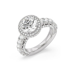 Ehering Diamant Lab Grown IGI-zertifiziert 4,5 Karat Rund 14 Karat Weißgold 5 6