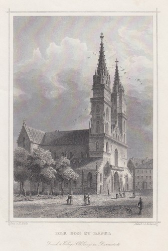 Basel original stahlstich - basel,