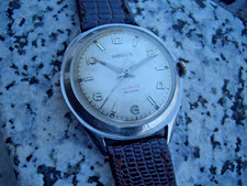 NOVUS Vintage Watch Cal FEF 350 Incabloc - silbernes Zifferblatt