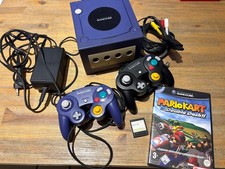 Nintendo GameCube Lila + 2 Controller + Kabel + Mario Kart DD + Memory Card