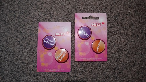 Nici button devil - &, angel