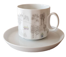 NEUWARE Rosenthal POLYGON Künstlerservice Winterreise RUT BRYK:  Kaffeeservice