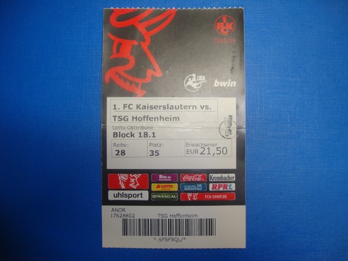 Ticket 1 fc - 1.,