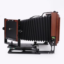 Neue professionelle Munewca Teakholz 4x5 Großformat-Faltkamera mit Schiefertafel