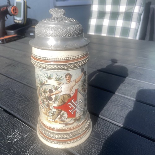 Antiker jugendstil bierkrug - jugendstil,