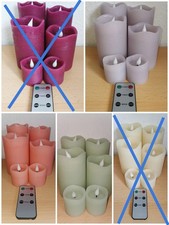 6 LED Echtwachs Stumpenkerzen