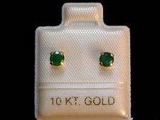 Smaragd Ohrstecker - 4 mm - 0,50 ct. - 10 Kt. Gold - 417 - Brillant Cut Ohrringe