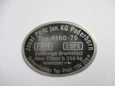 ESPE Peitz Typenschild Schild