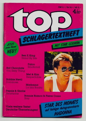 Top schlagertextheft 1987 - top, 4/1987