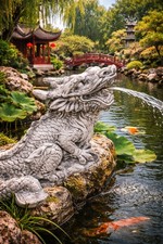 Wasserspeier, Teichskulptur