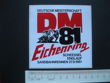 DEUTSCHE MEISTERSCHAFT 81 Eichenring SCHEESSEL SANDBAHNRENNEN Sticker Aufkleber 