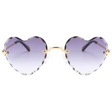 Frauen Randlose herzförmige Brille Sonnenbrille Retro UV400 Brillen