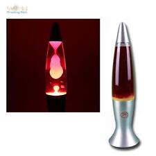 LAVALAMPE Lampe Leuchte Licht Metallfuß rot gelbes Wachs 40 cm inkl Leuchtmittel