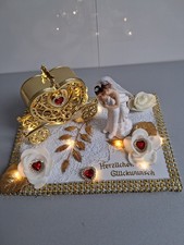 Geldgeschenk 2 Braut Hochzeit, Kutsche,  LED