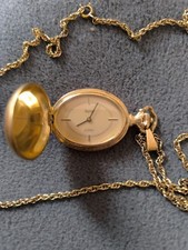 vintage taschenuhr handaufzug , Perlenkette, goldnugget Anhänger