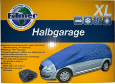 XL Halbgarage Blau 338x154x64 PKW Abdeckung Autogarage Schutzplane