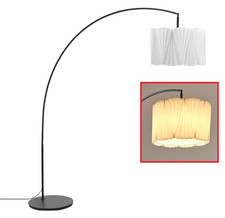 IKEA 194.160.18 KUNGSHULT / SKAFTET Standleuchte, bogenförmig, weiß Stehlampe