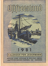 Ost-Friesland -  1981 - Kalender für Jedermann - 240  Seiten