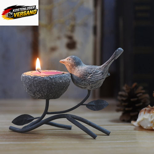 Vogel kerzenhalter metall - vogel,