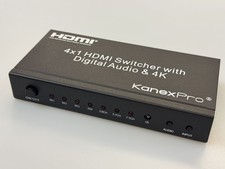 KanexPro - 4x1 HDMI Switcher with Digital Audio & Ultra HD 4K - SW-HD4X1AUD4K