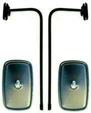 2x Außenspiegel Seitenspiegel 230x145mm ø10 E20 und Spiegelhalter Traktor Bagger