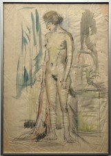 Aquarell stehender weiblicher