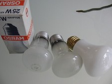Set OSRAM Krypton Lampen 25W+ 75W+ 100W E27 pilzform